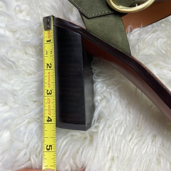 Franco Sarto Willis Green Suede Sandals - Picture 11 of 11